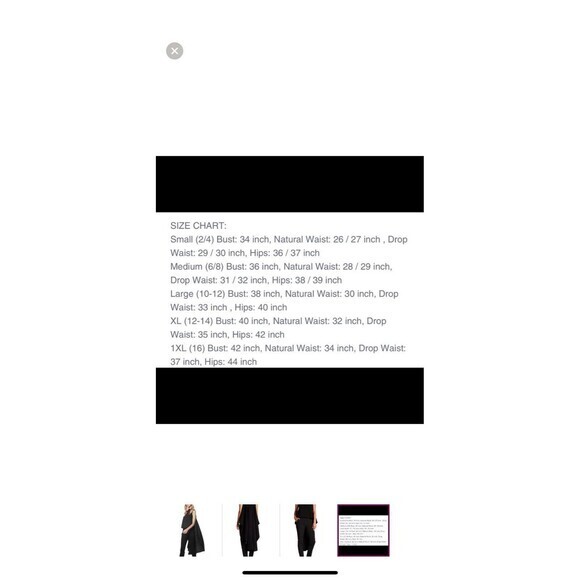 Gracia‎ Womens Black Sleeveless Tunic Top Dress Size Med Twee Goth NWT grunge - Picture 2 of 6